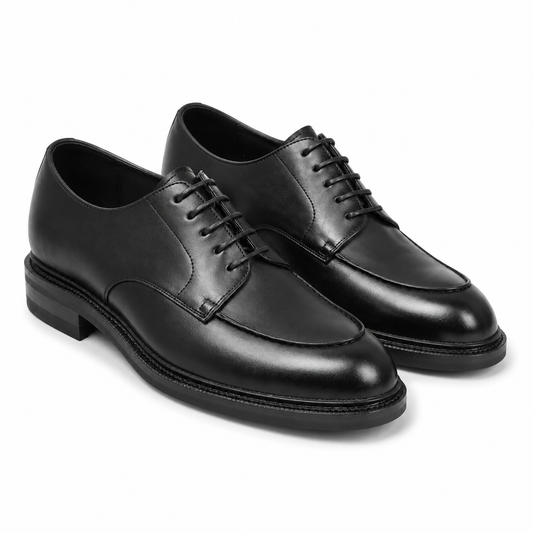 Black Funchal Derby Shoes for Men