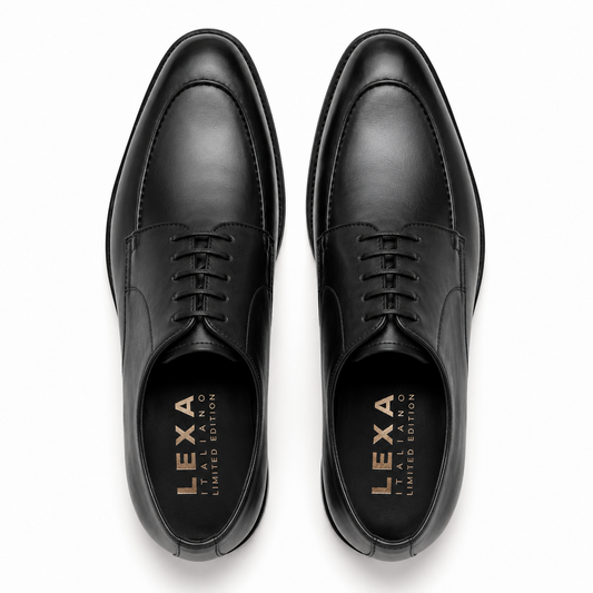 Black Funchal Derby Shoes for Men