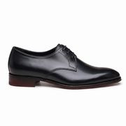 Black High-Shine Derby Shoes for Men