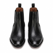 Black Leather Chelsea Boots for Men