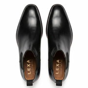 Black Leather Chelsea Boots for Men