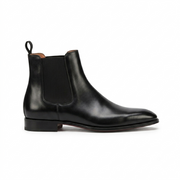 Black Leather Chelsea Boots for Men