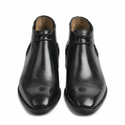 Black Leather Chukka Boots for Men