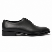 Black Leather Drayton One Cut Oxfords - Formal Shoes