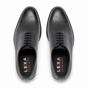 Black Leather Drayton One Cut Oxfords - Formal Shoes