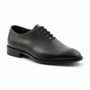 Black Leather Drayton One Cut Oxfords - Formal Shoes