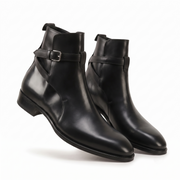 Black Leather Jodhpur Boots for Men