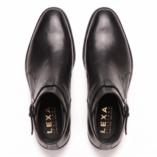 Black Leather Jodhpur Boots for Men