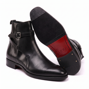 Black Leather Jodhpur Boots for Men