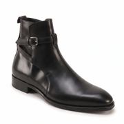 Black Leather Jodhpur Boots for Men