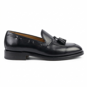 Black Leather Tassel Loafers