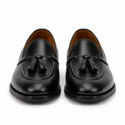 Black Leather Tassel Loafers