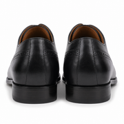 Black Leather Wingtip Brogue Oxford Shoes