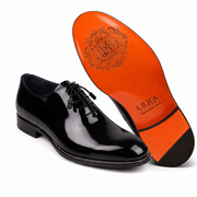 Black Patent Leather Oxford Shoes for Men