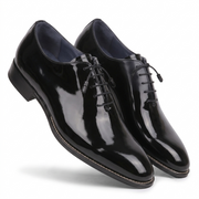 Black Patent Leather Oxford Shoes for Men