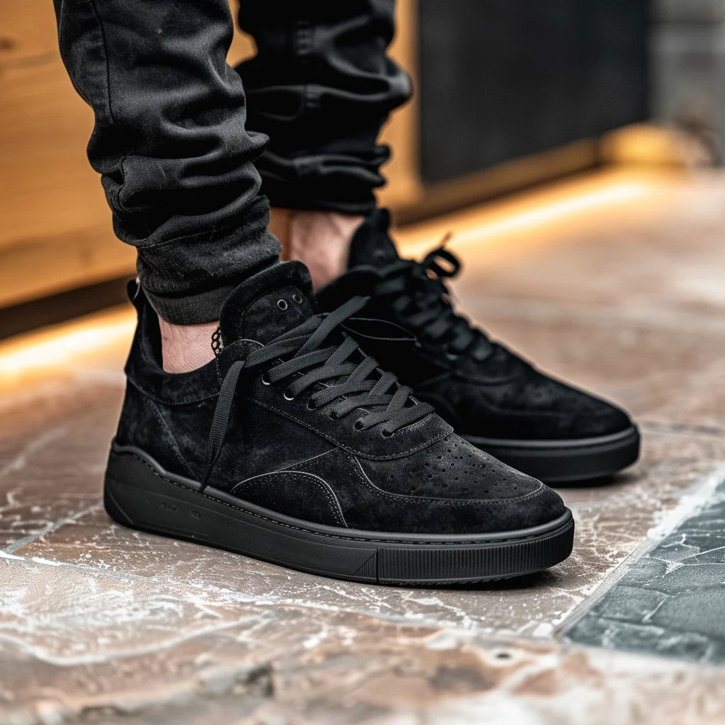 Black Suede Sport Coal Cusion Sneaker