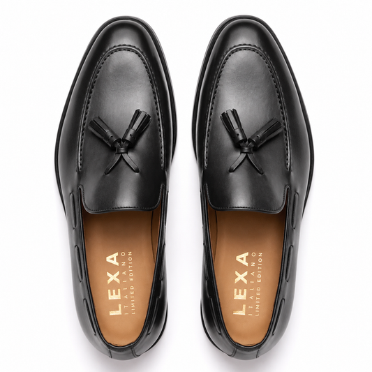 Black Tassel Loafers for Men – Premium Leather