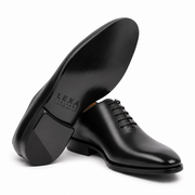 Black Wholecut Oxford Shoes for Men – Formal Leather