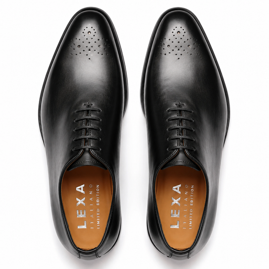 Black Wholecut Oxford – Minimal Premium Leather