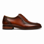 Brown Apron Toe Wholecut Oxford Shoes