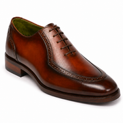 Brown Apron Toe Wholecut Oxford Shoes