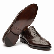 Brown Leather Brogue Oxford Shoes for Men