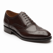 Brown Leather Brogue Oxford Shoes for Men