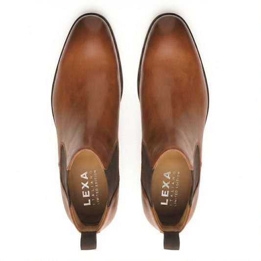 Brown Leather Chelsea Boots for Men