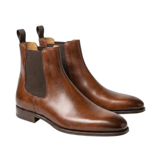 Brown Leather Chelsea Boots for Men