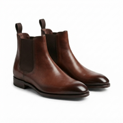 Brown Leather Chelsea Boots for Men