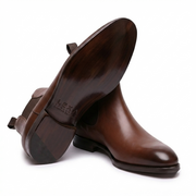 Brown Leather Chelsea Boots for Men