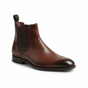 Brown Leather Chelsea Boots for Men