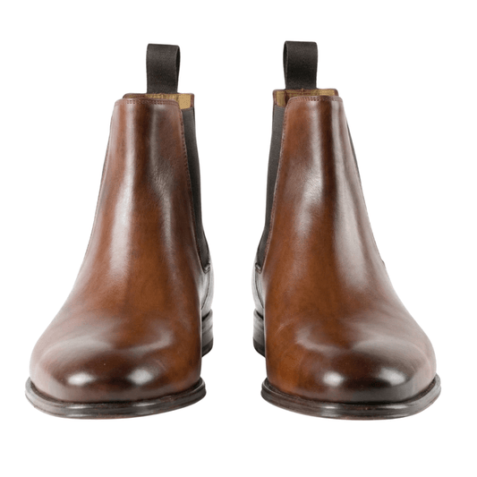 Brown Leather Chelsea Boots for Men