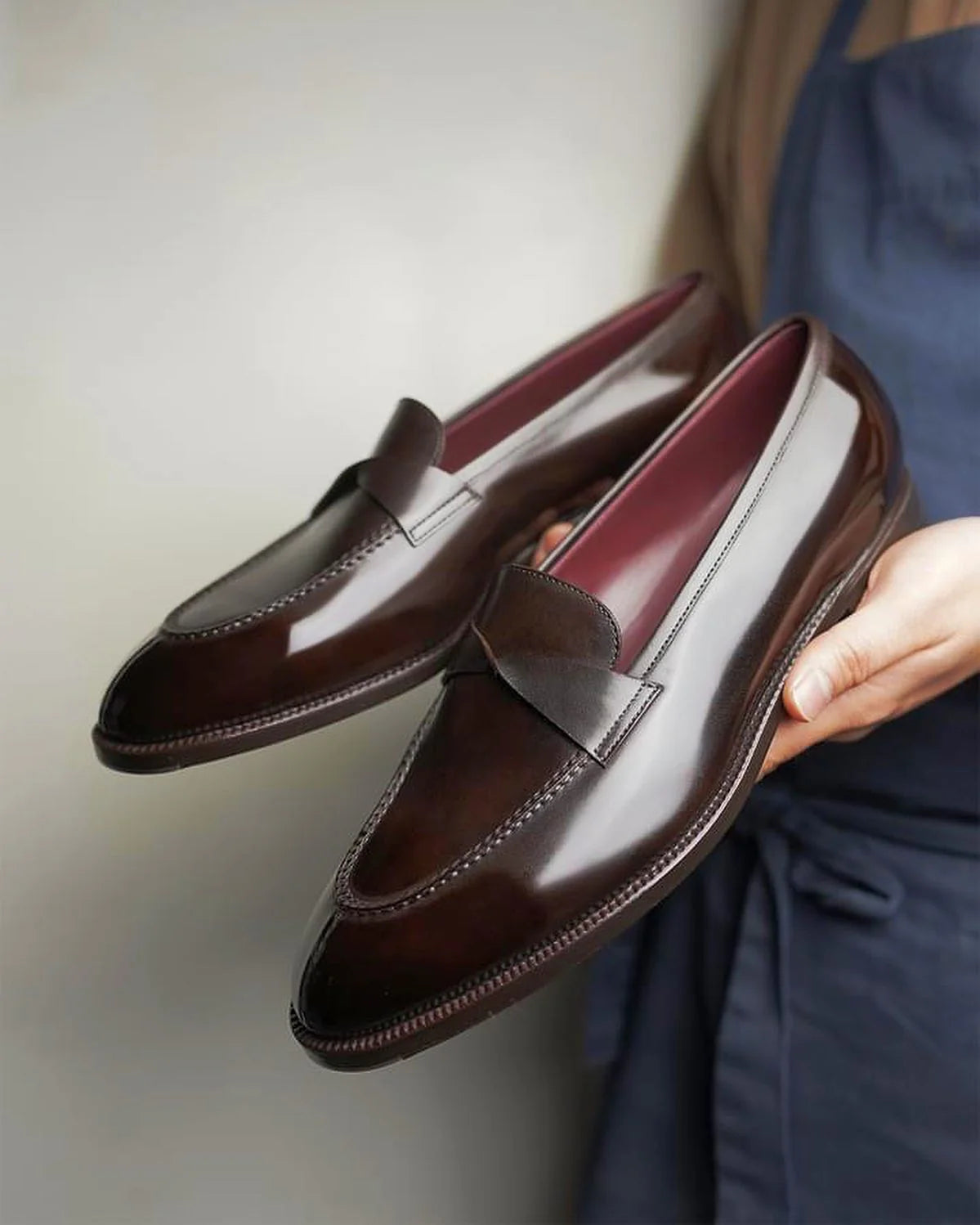 Brown Leather Nereida Love Knot Loafers - Formal Shoes - SS23