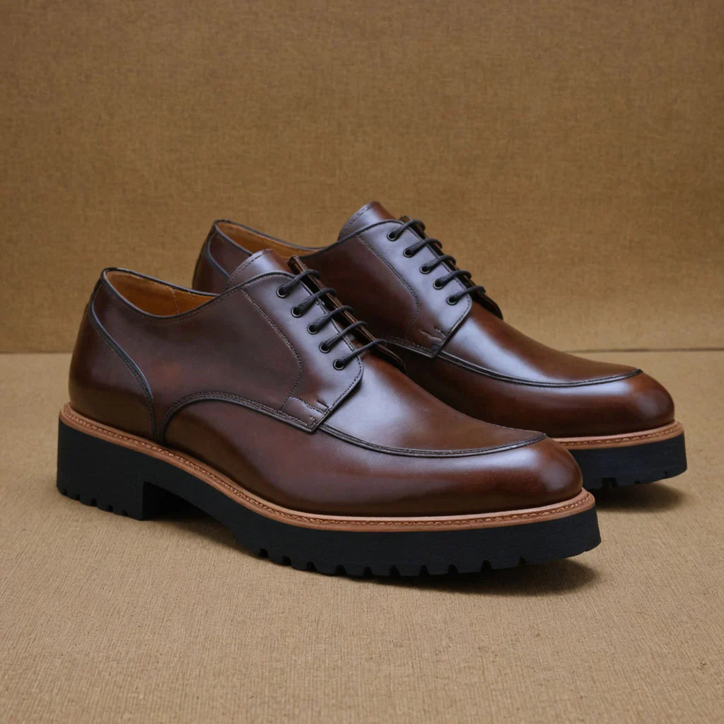 Leather Orion Chunky Derby Shoes