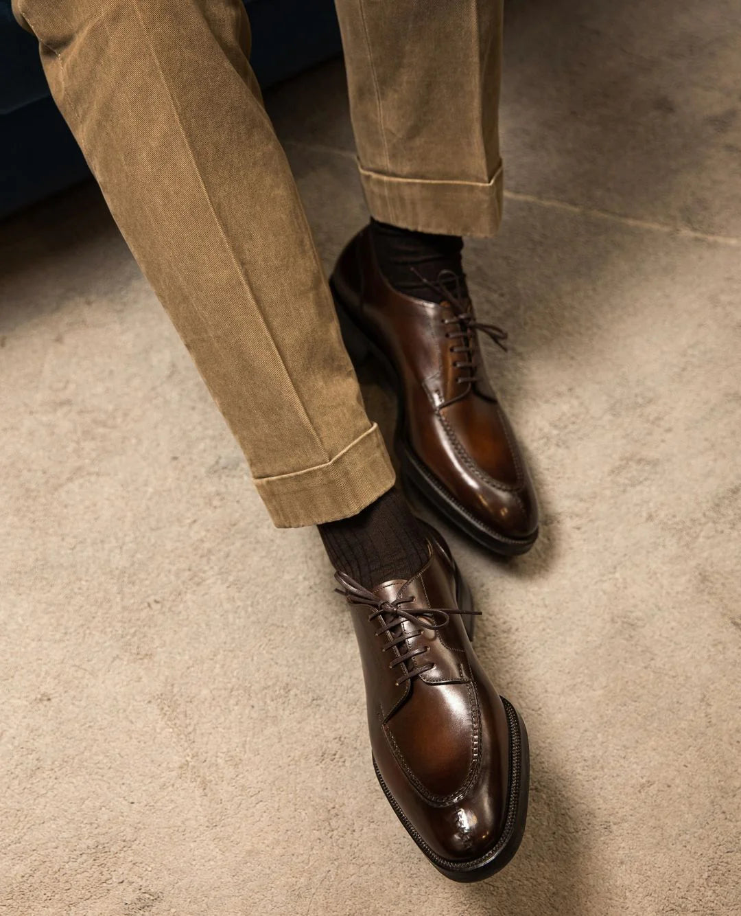 Brown Leather Teruel Derby Shoes-AW24