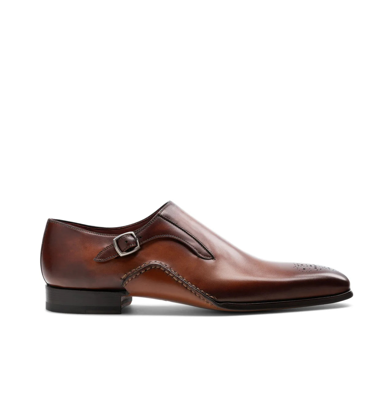 Brown Leather Victoria Monk Straps Shoes