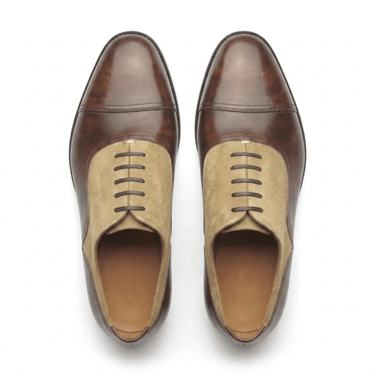 Brown Museum Calf Balmoral Shoes for Men