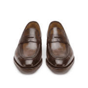 Brown Premium Leather Penny Loafers for Men