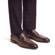 Brown Premium Leather Penny Loafers for Men