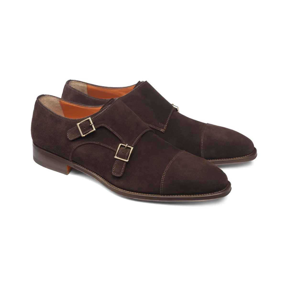 Brown Suede Castle Monk Straps