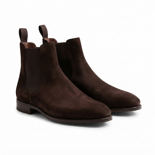 Brown Suede Chelsea Boots for Men