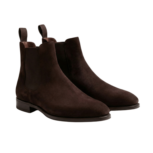 Brown Suede Chelsea Boots for Men