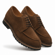 Brown Suede Derby Shoes for Men