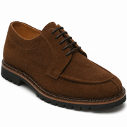Brown Suede Derby Shoes for Men