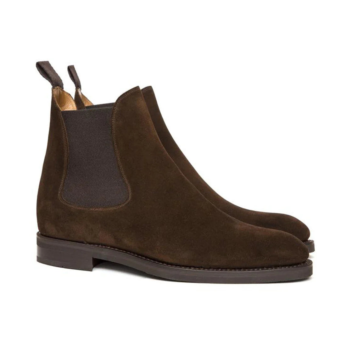 BROWN SUEDE FENLAND SLIP ON CHELSEA BOOTS