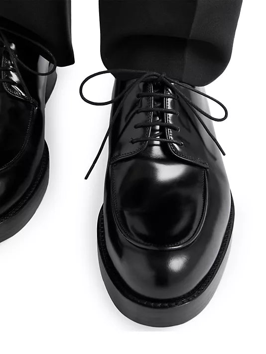 Brushed Leather Derby Shoes