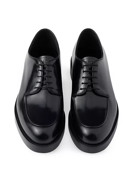 Brushed Leather Derby Shoes