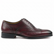 Burgundy Brogue Oxford Shoes for Men – Premium Wingtip