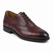 Burgundy Brogue Oxford Shoes for Men – Premium Wingtip
